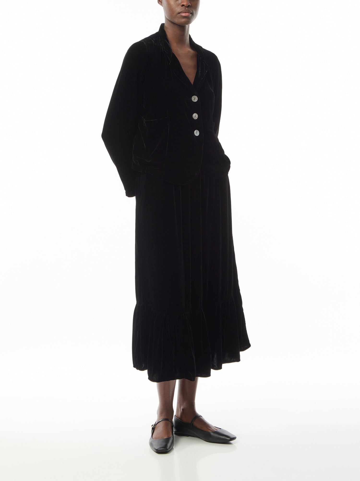 Velvet Maxi Skirt