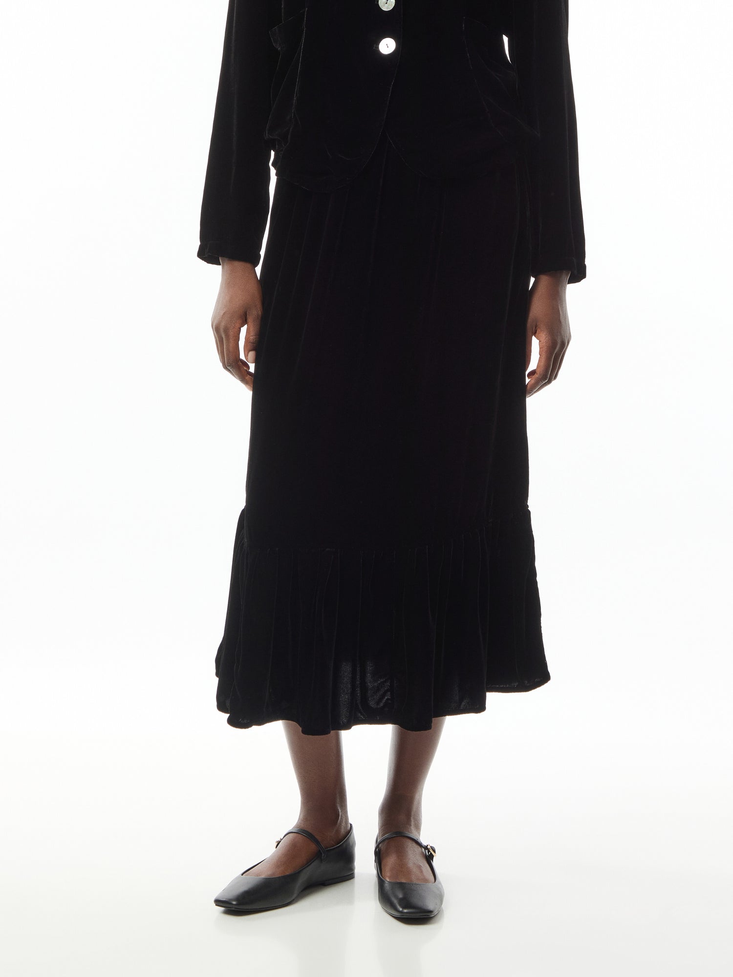 Velvet Maxi Skirt