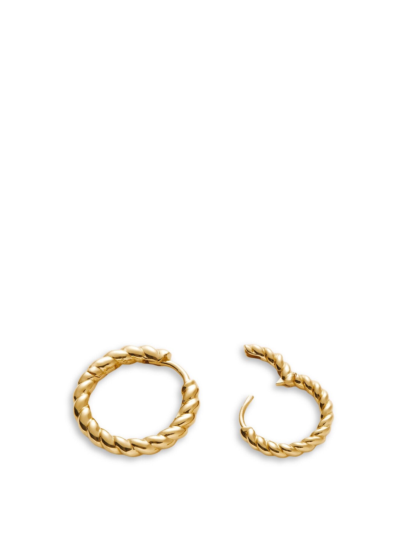 Twisted Helical Small Hoop Earrings