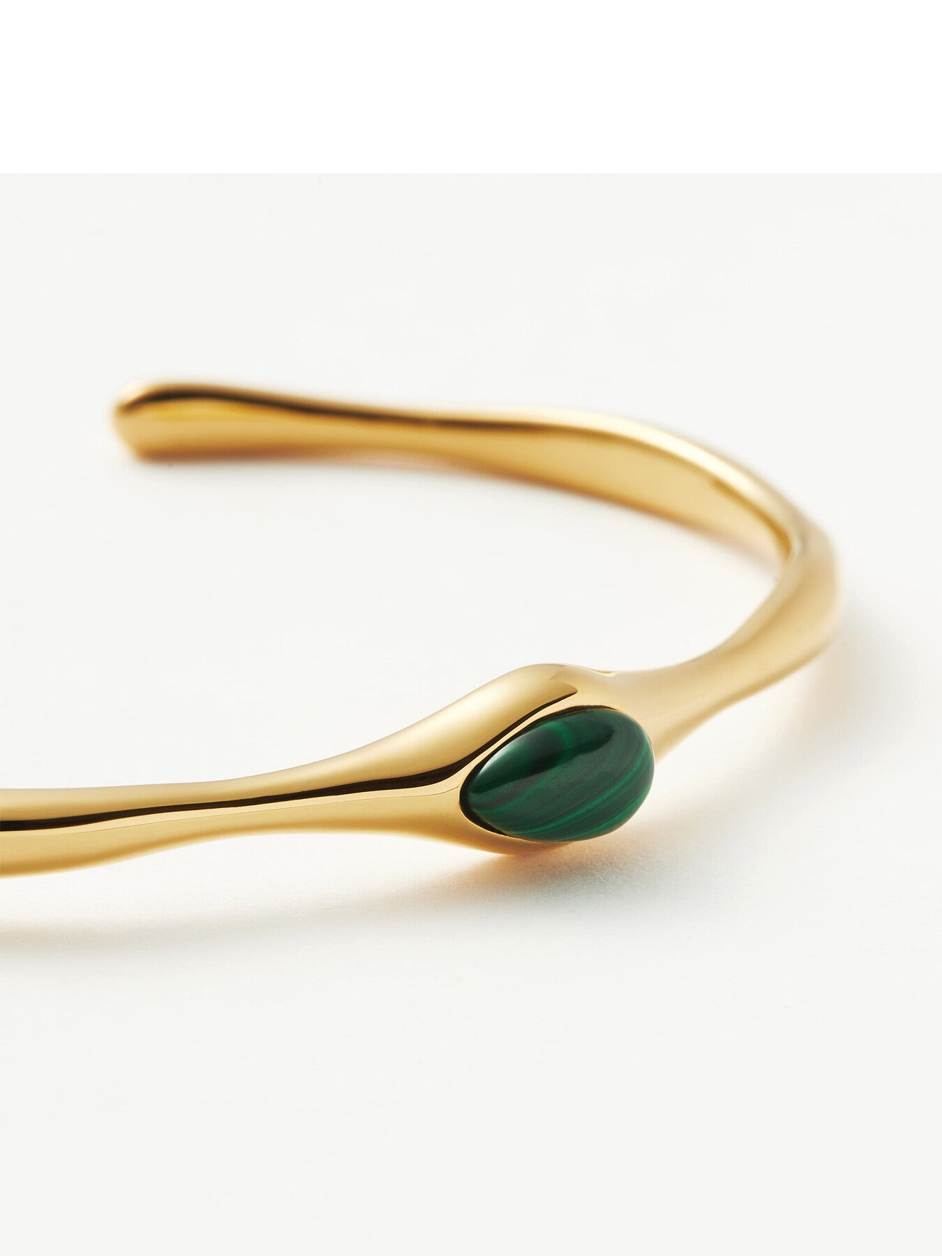 Organic Shape Green Malachite Cuff