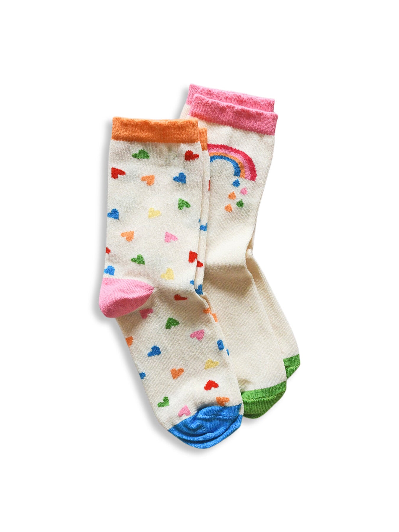 Rainbow Hearts 2 Pack Socks