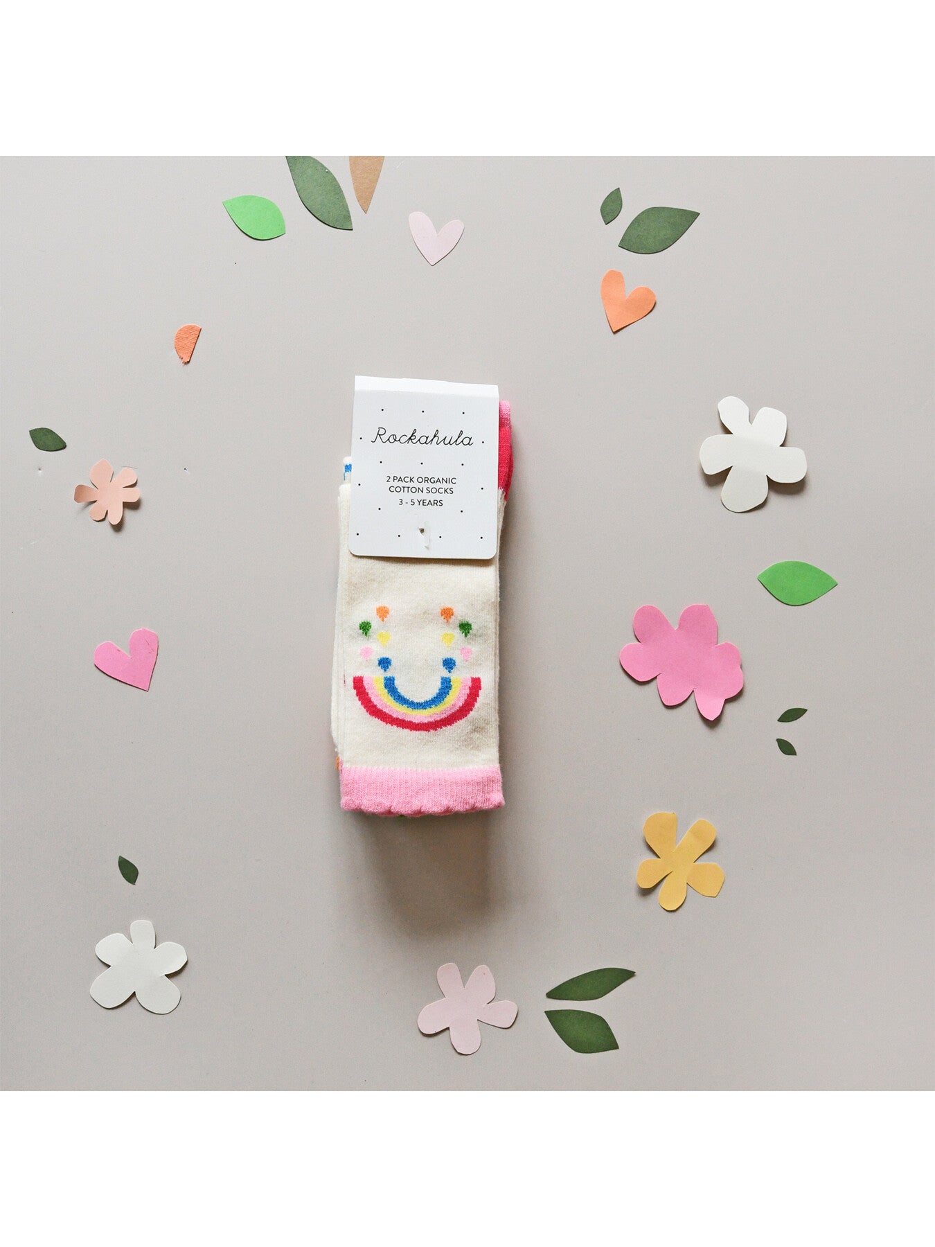 Rainbow Hearts 2 Pack Socks