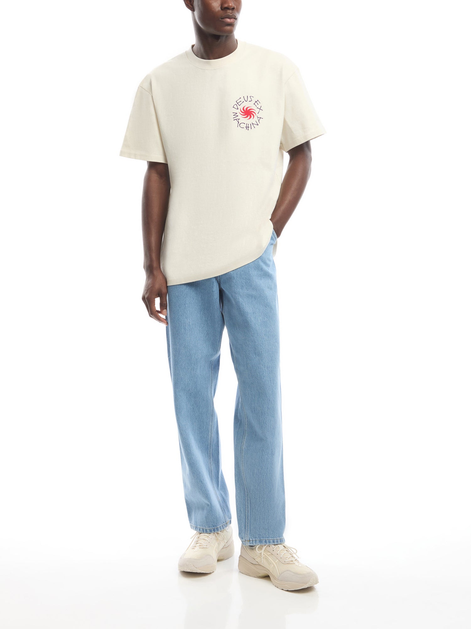 Single Knee Denim Jeans