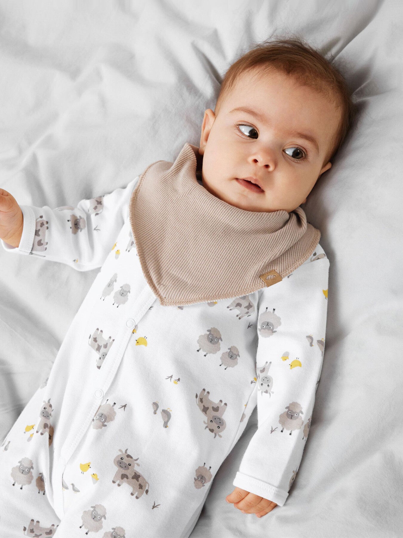 NbmnNightsuit Farm Animal Print Babygrow