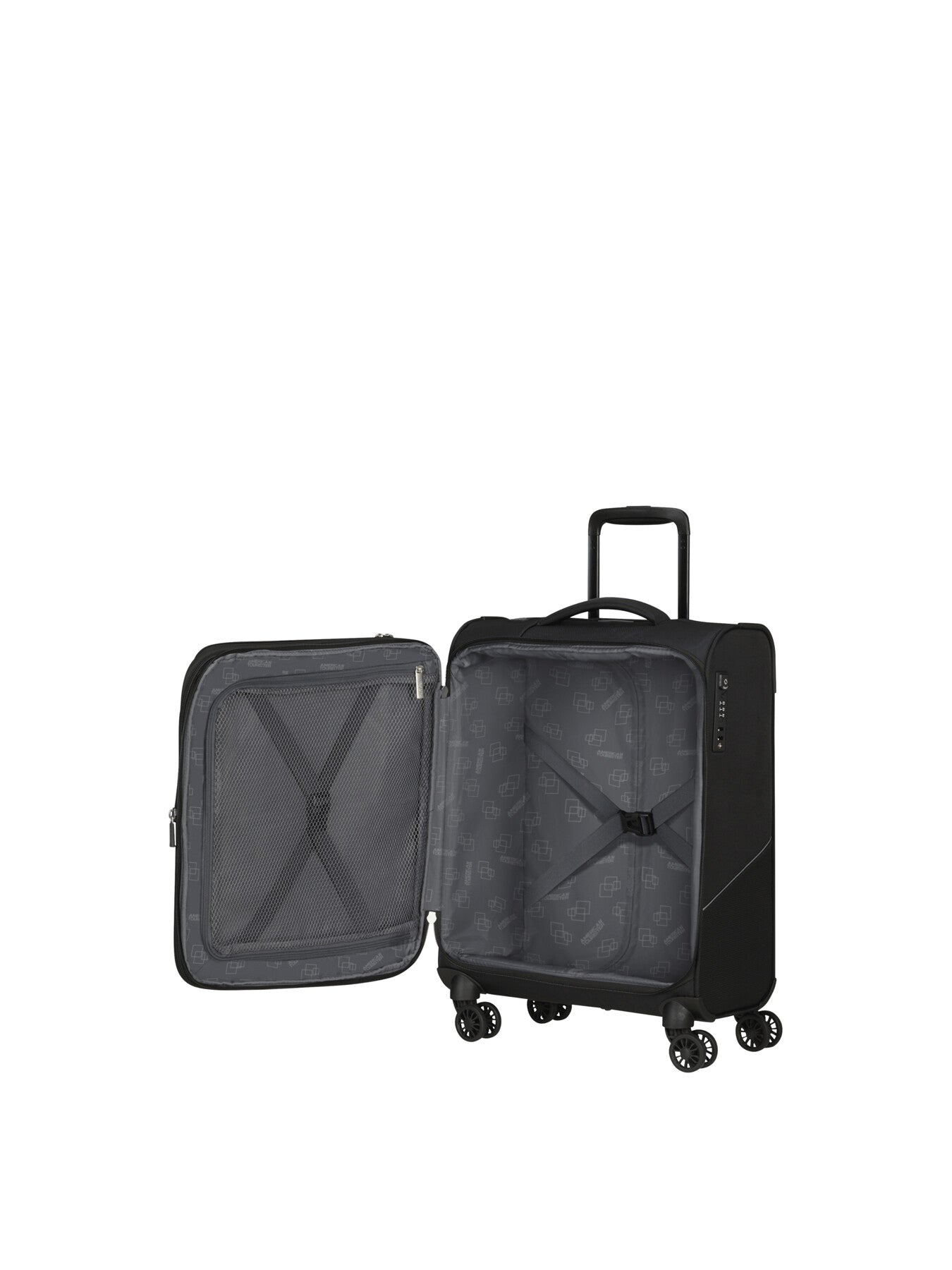 Summerride Suitcase S Exp Black 55 cm