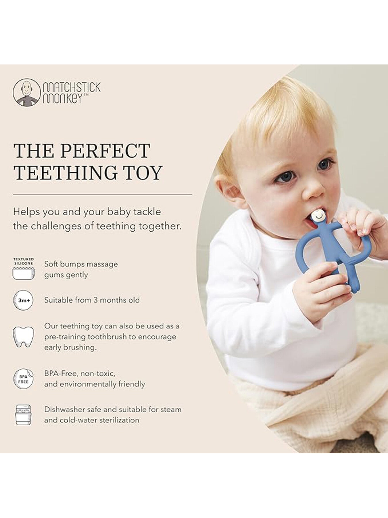Matchstick Monkey Teething Toy