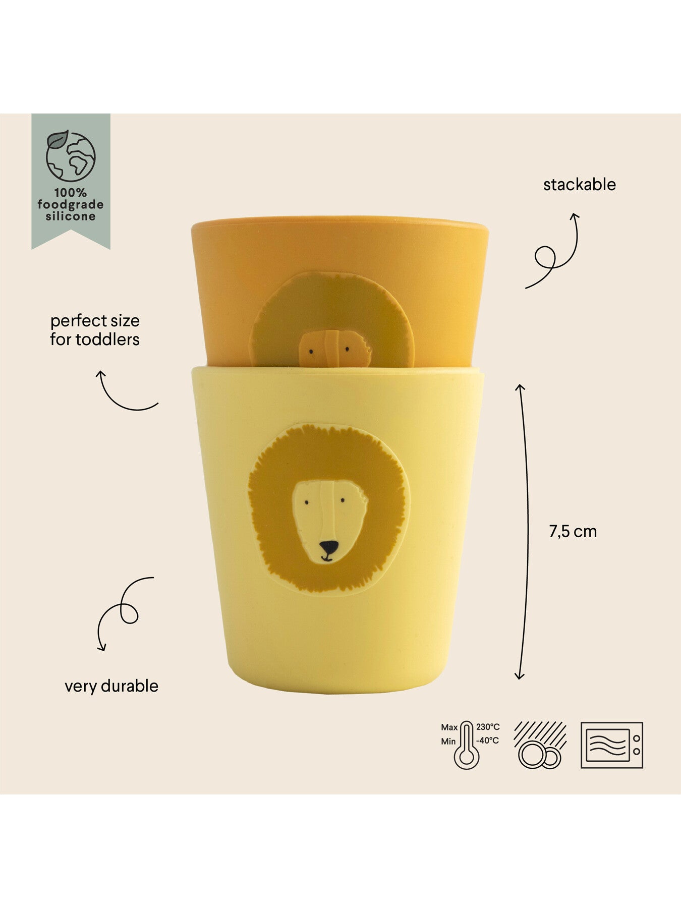 Mr Lion Silicone Cup 2 pack