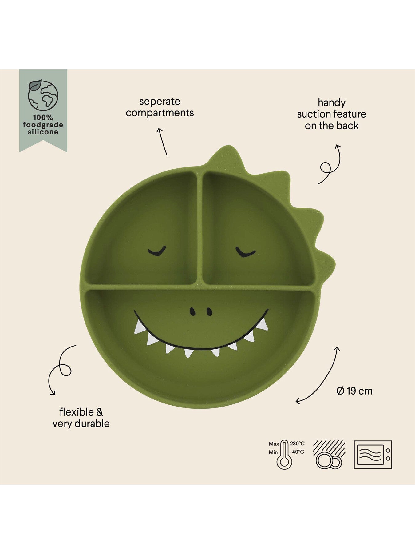 Mr Dino Divided Suction Plate