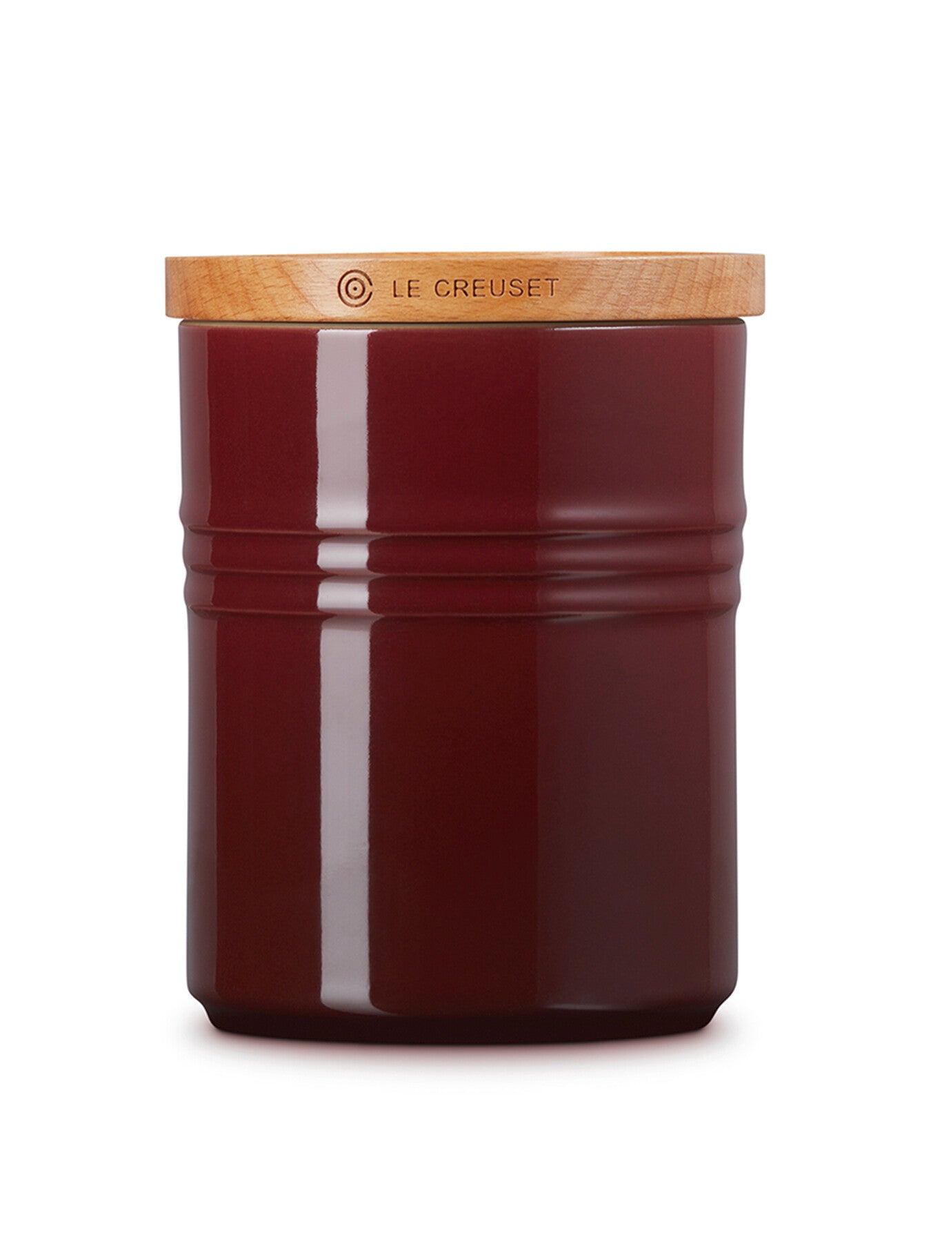 Stoneware Medium Storage Jar with Wooden Lid