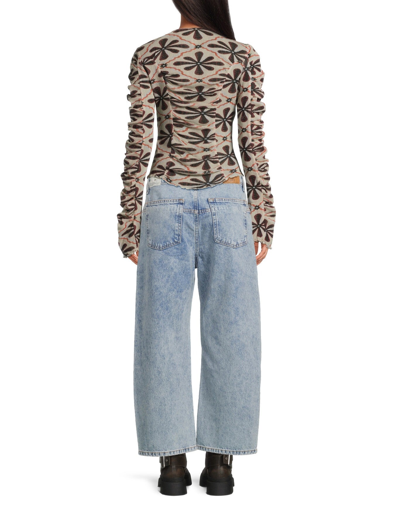 Deep Trance Dropped Boyfriend Jeans