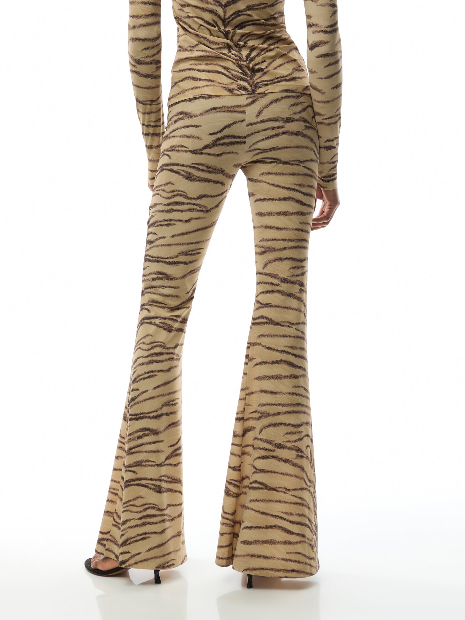 Tiger Fluid Jersey Flare Trousers