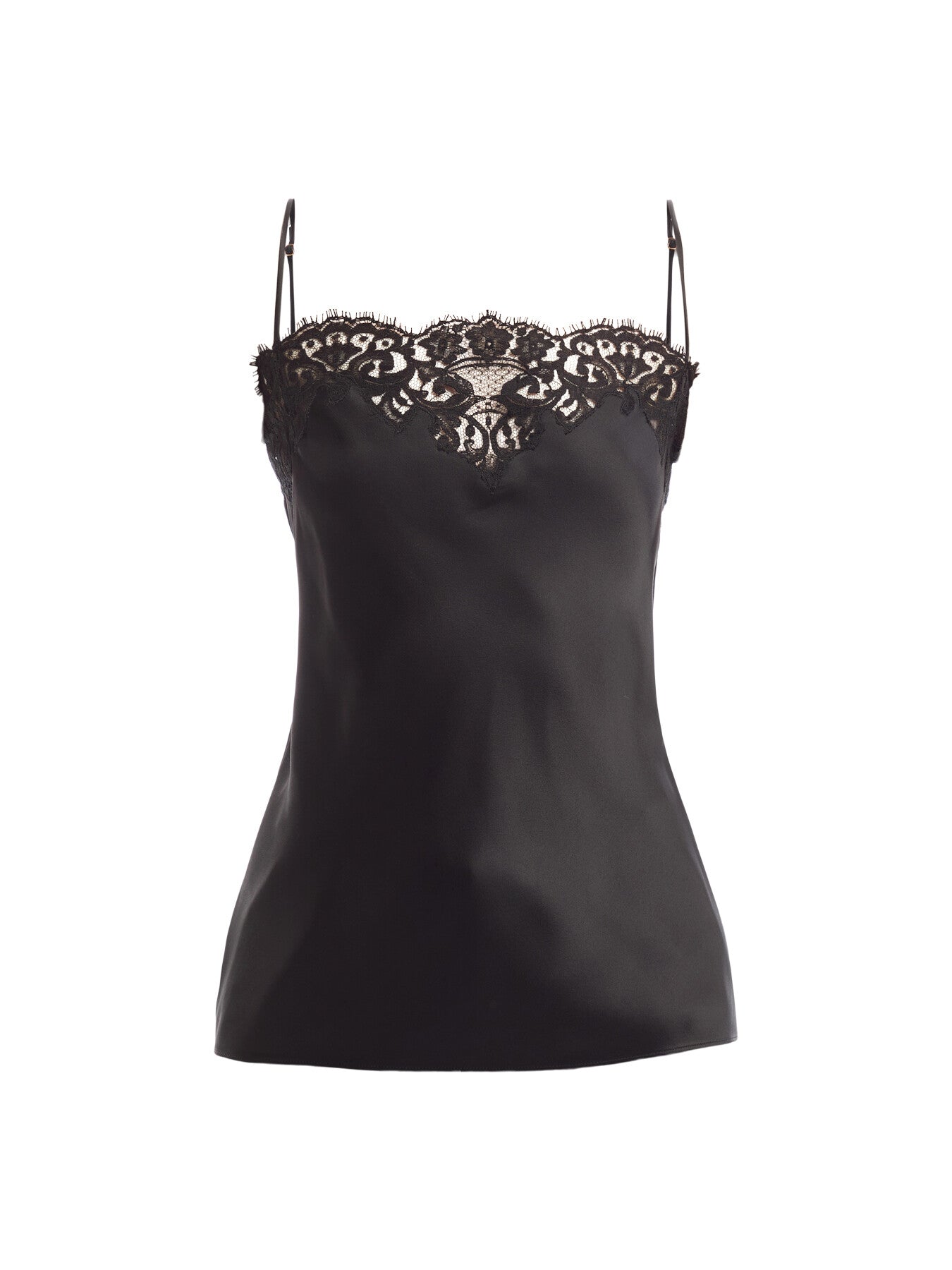 Sleeveless Lace Satin Top