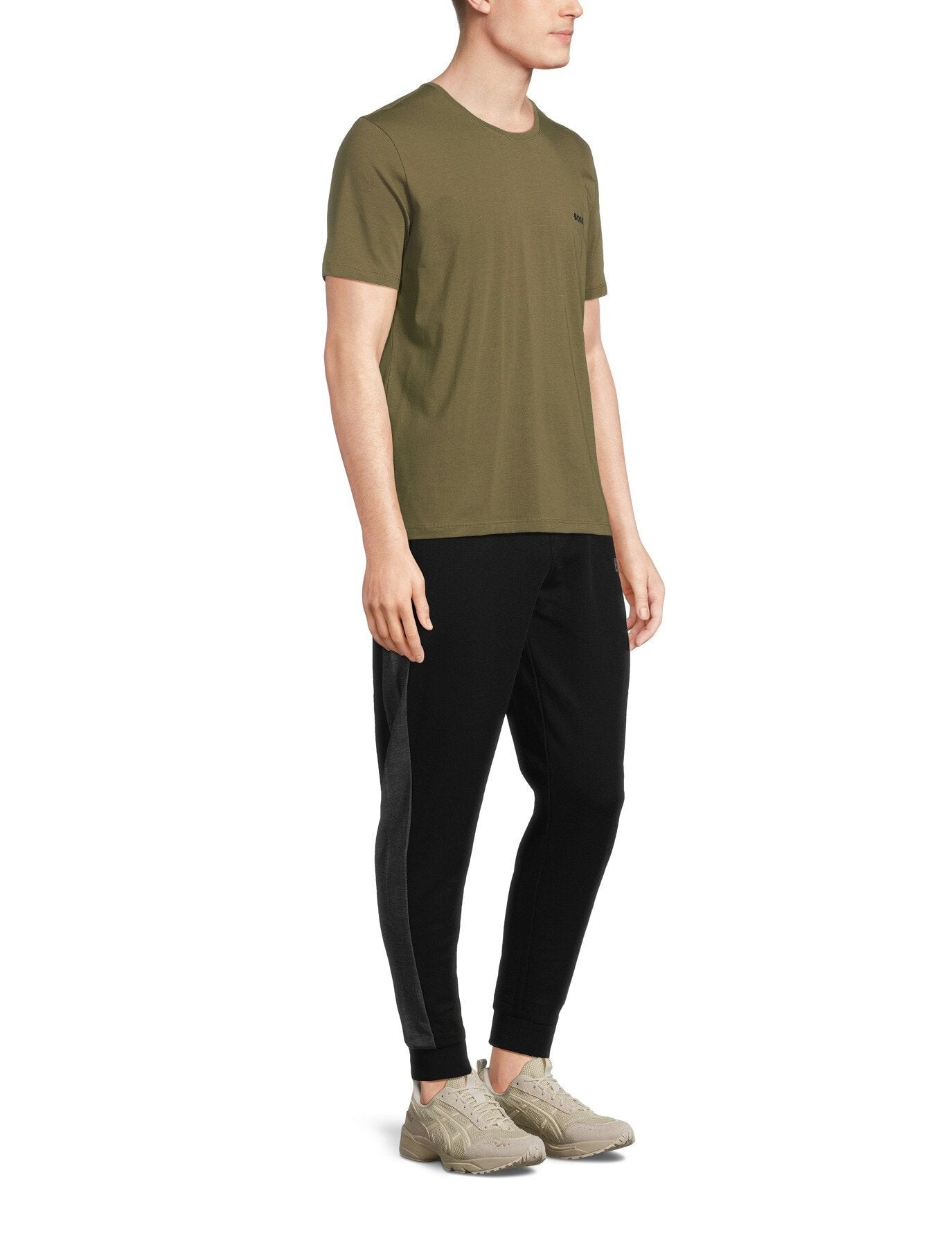 Stretch Cotton T-Shirt With Embroidered Logo