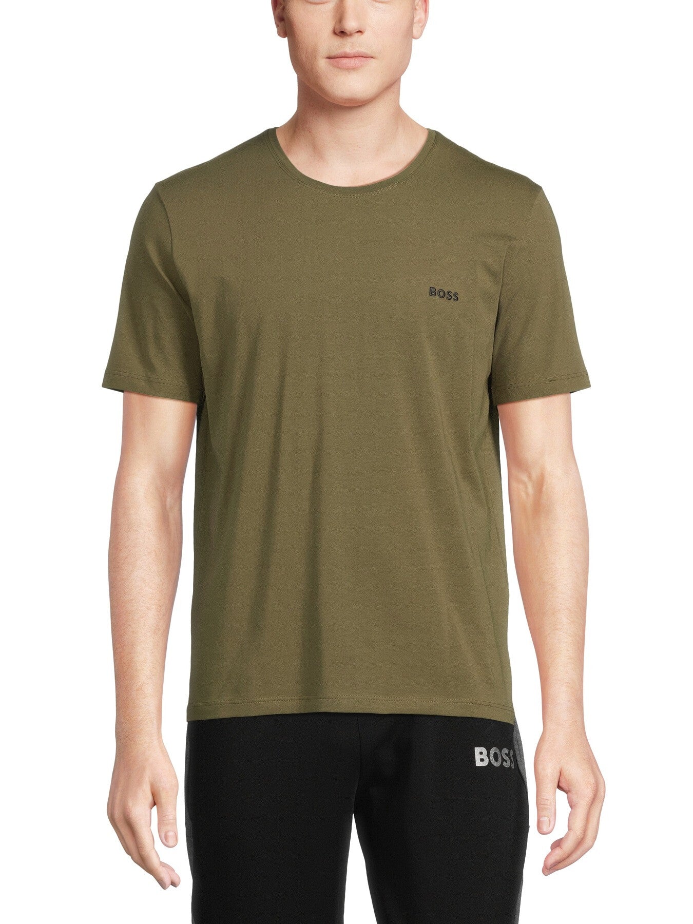Stretch Cotton T-Shirt With Embroidered Logo