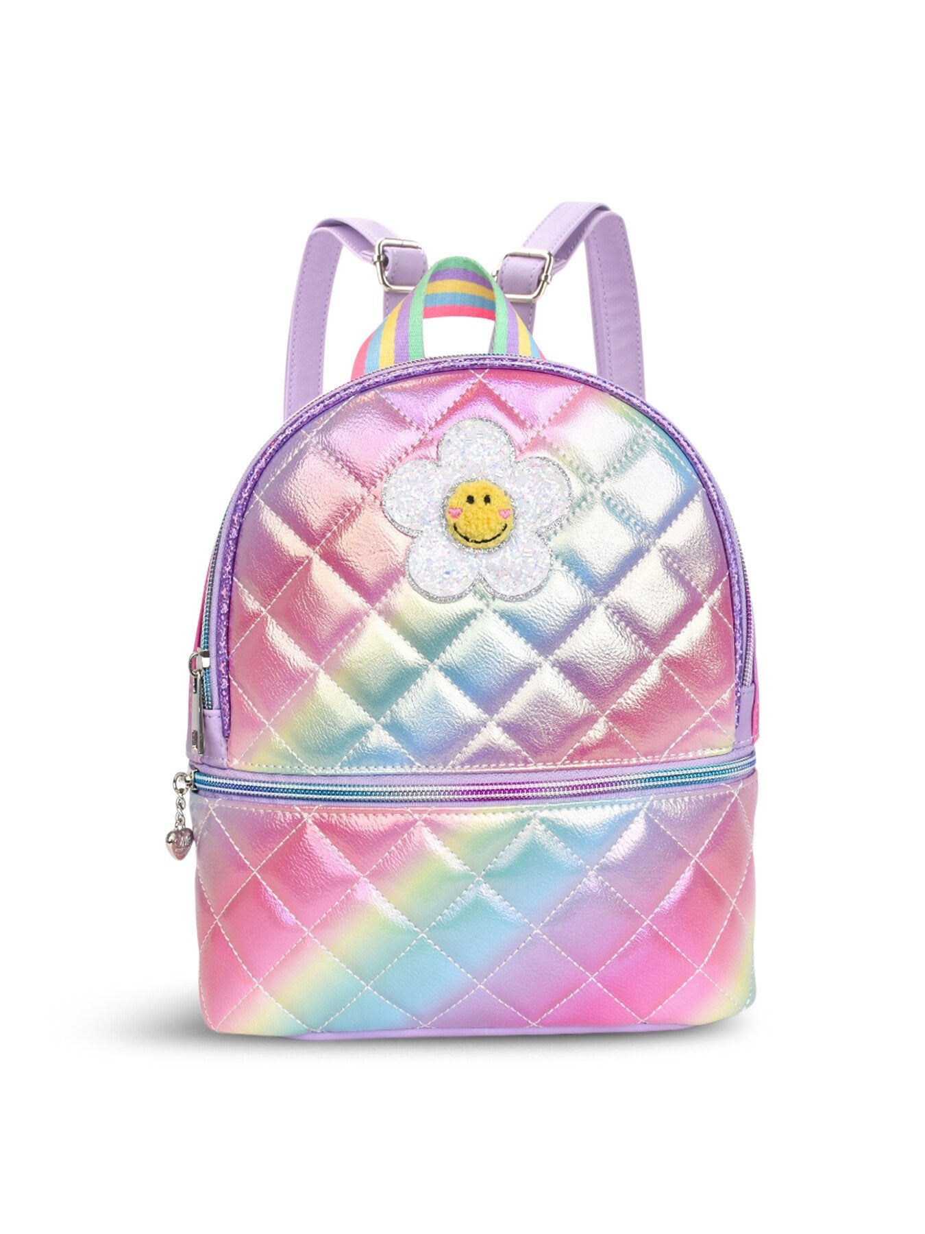 Daisy Metallic Ombre Quilted Mini Backback