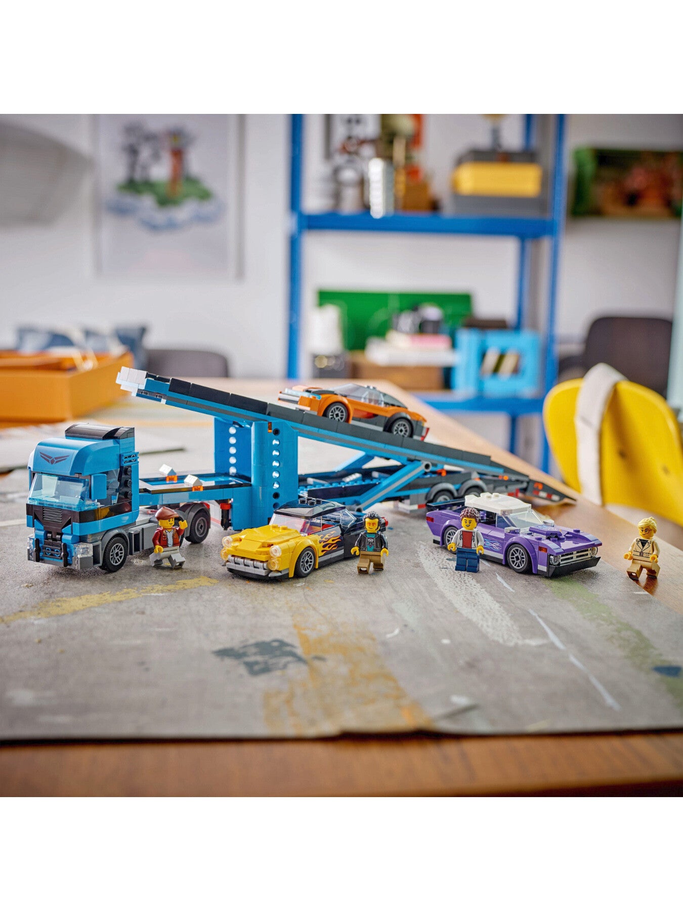 Car Transporter Truck with Sports Cars