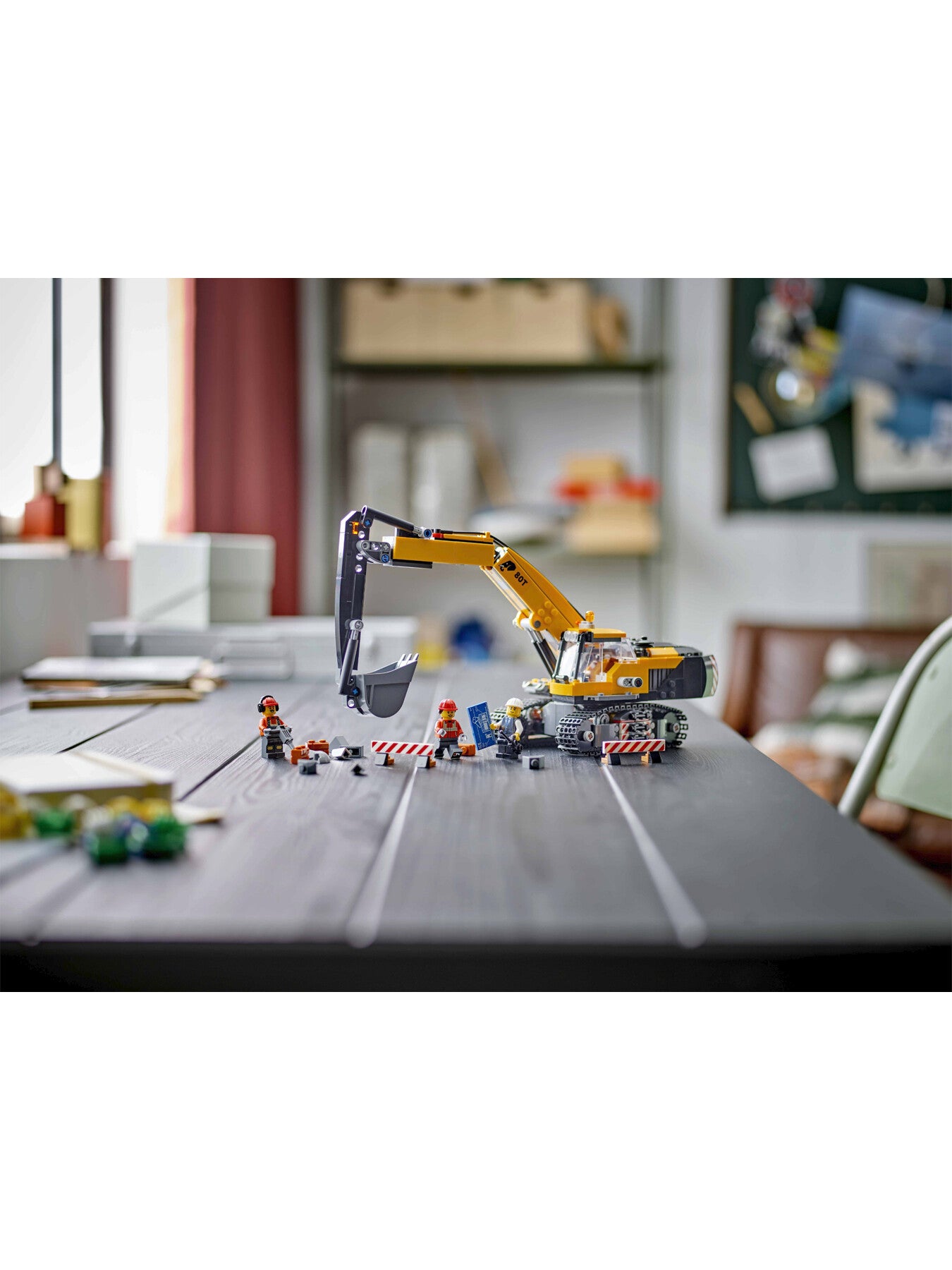 Yellow Construction Excavator