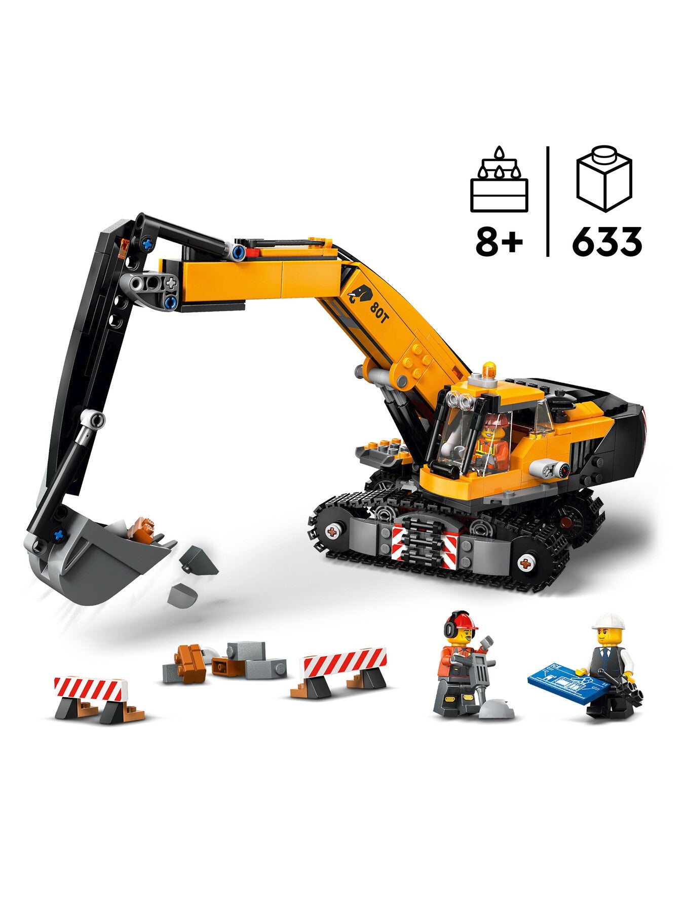 Yellow Construction Excavator