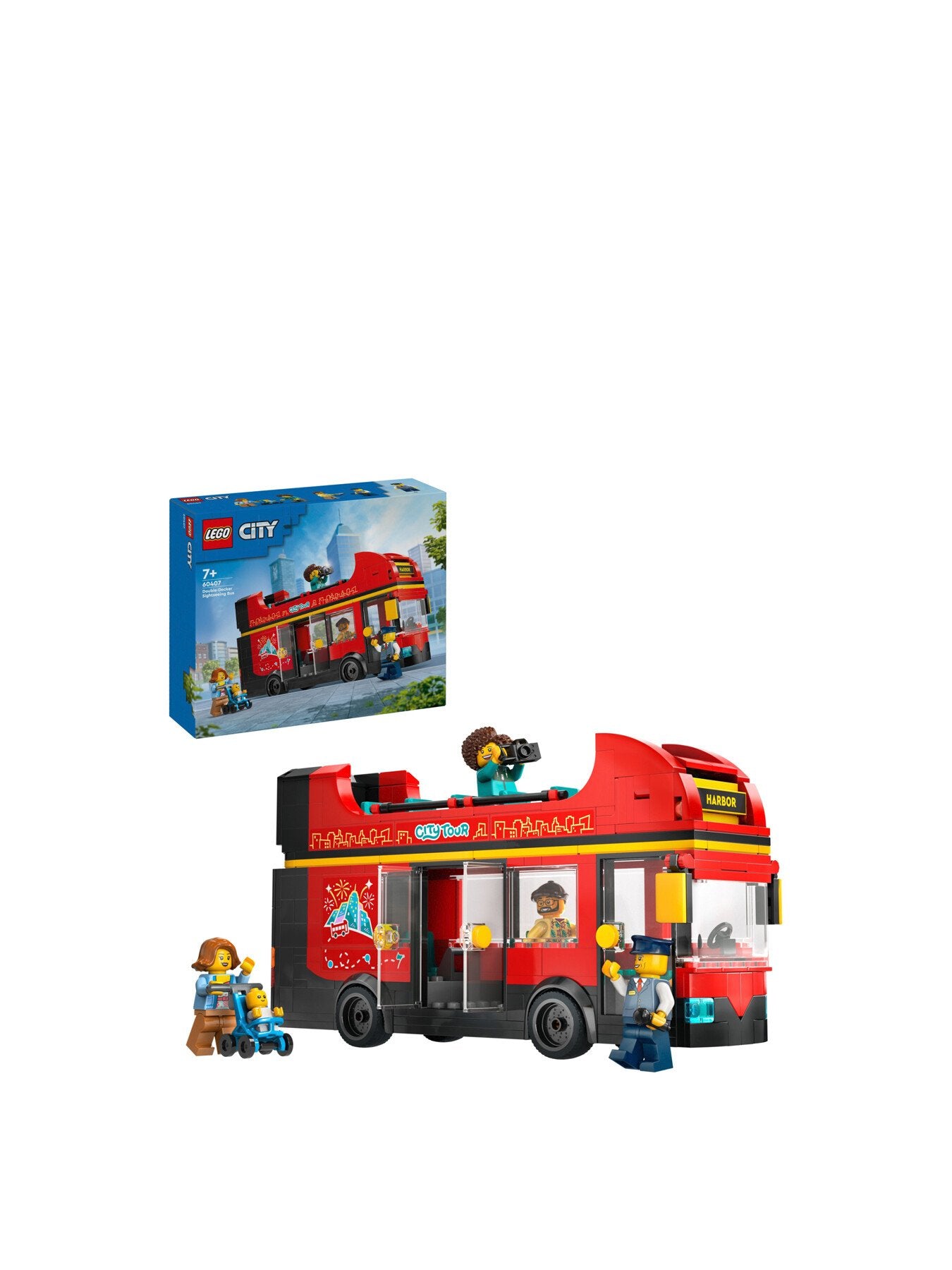 Red Double-Decker Sightseeing Bus
