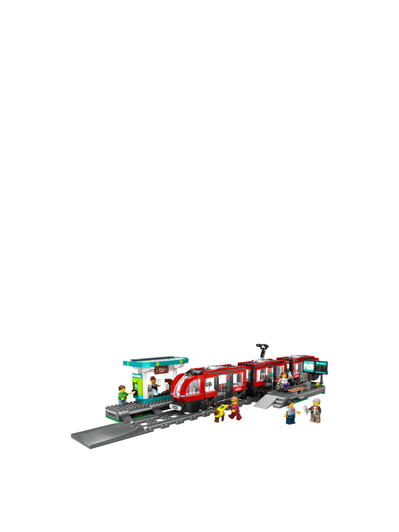 City Downtown Tram and Station Toy Set