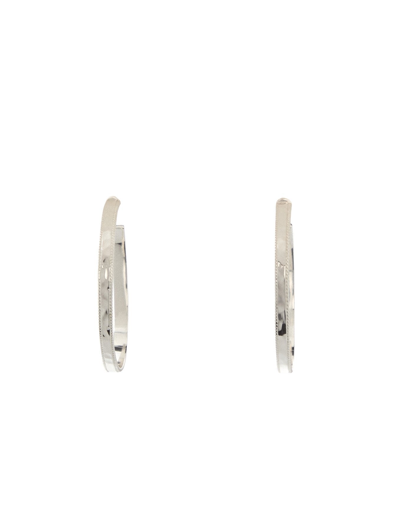 Large Hammered Hoop Earrings