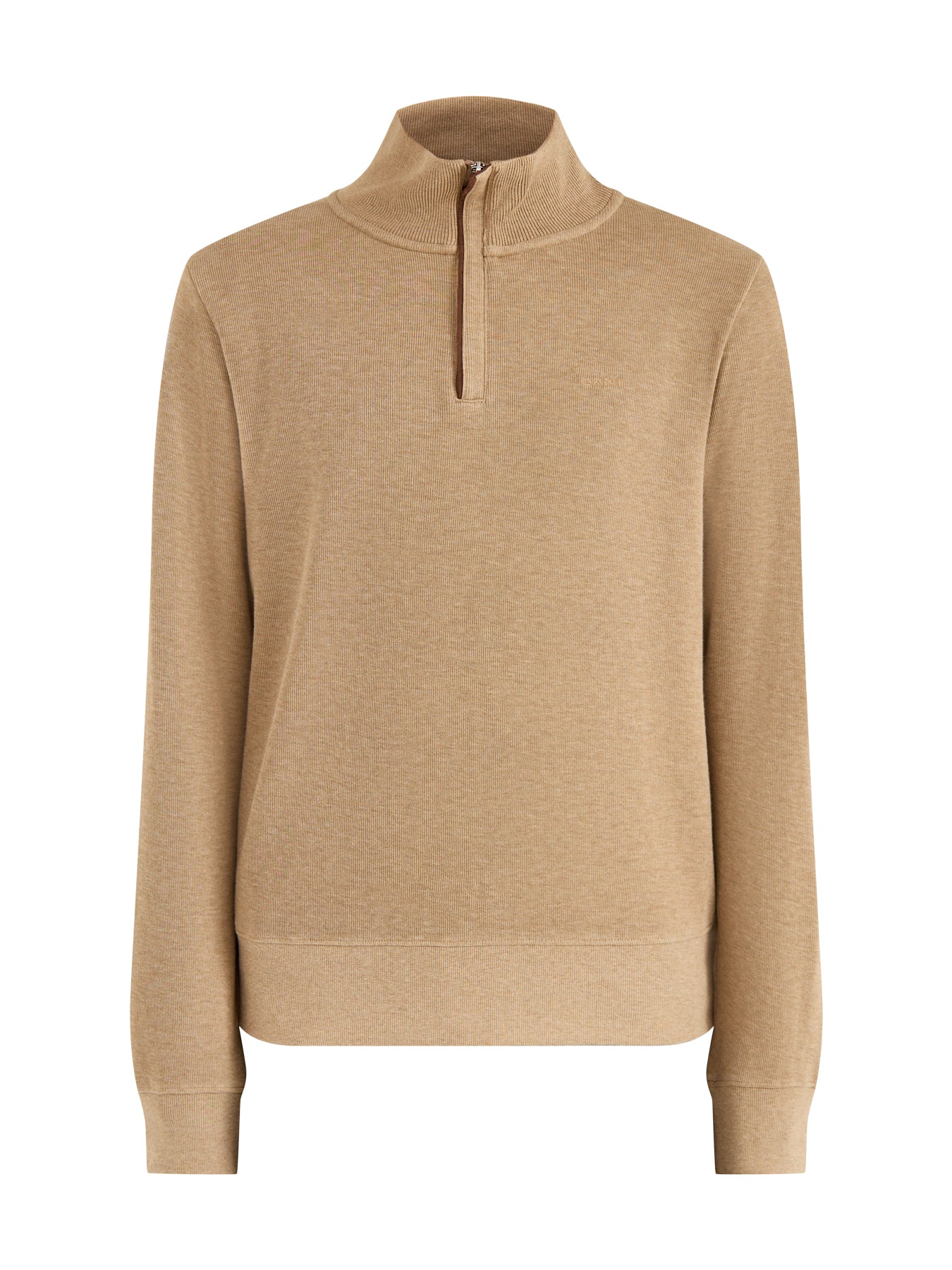 Sacker Rib Cotton Half Zip Khaki