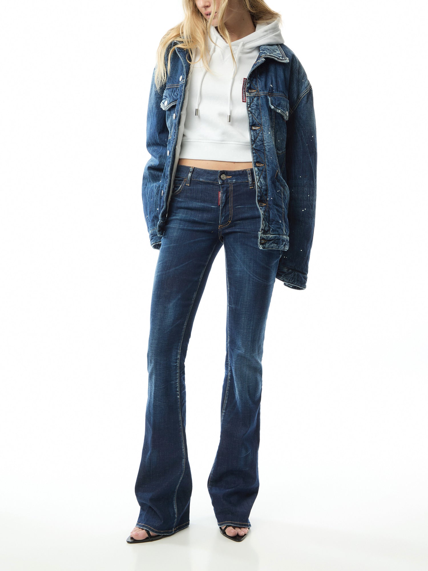 Medium Waist Flared Jeans
