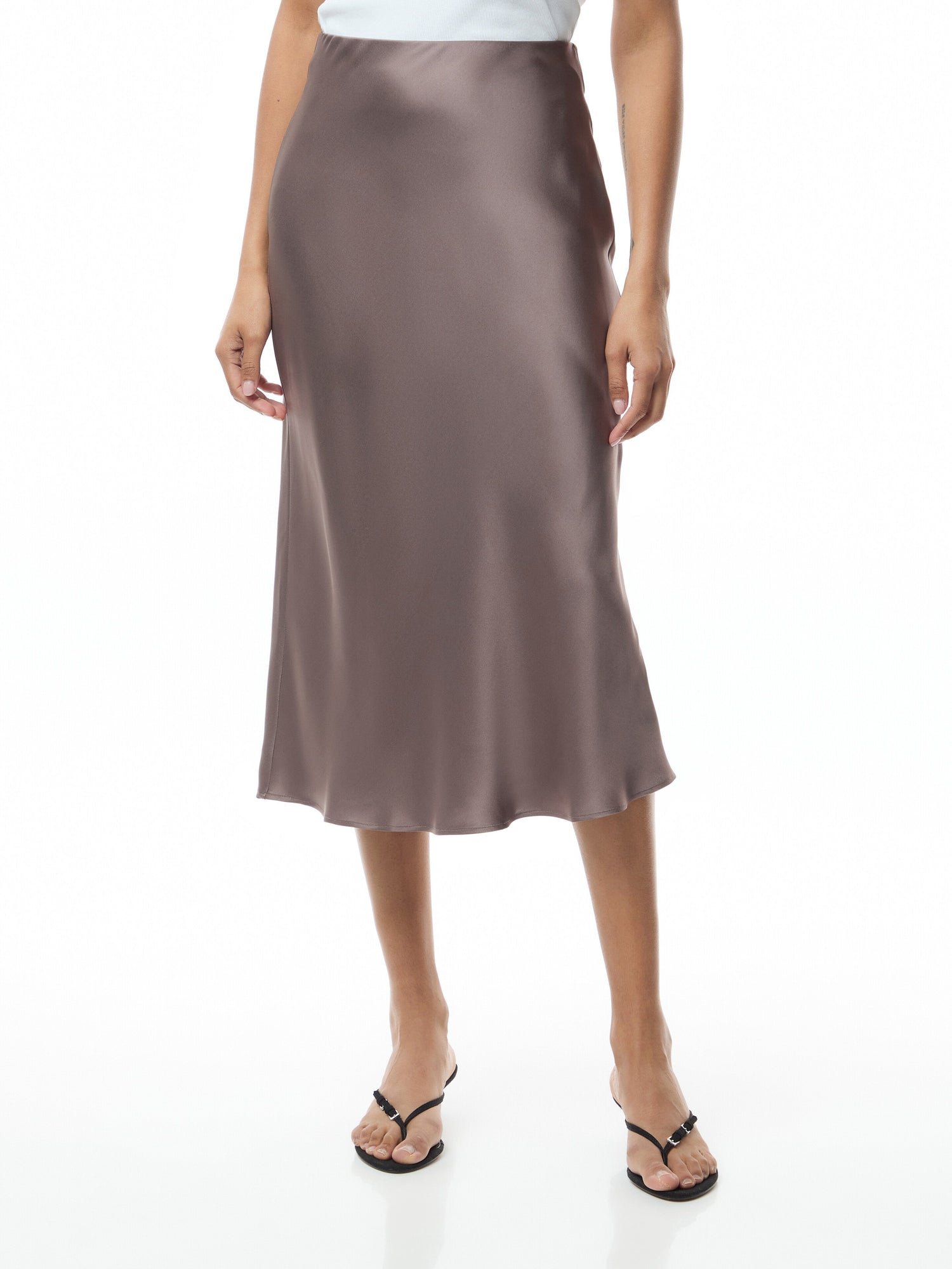 Bar Silk Midi Skirt