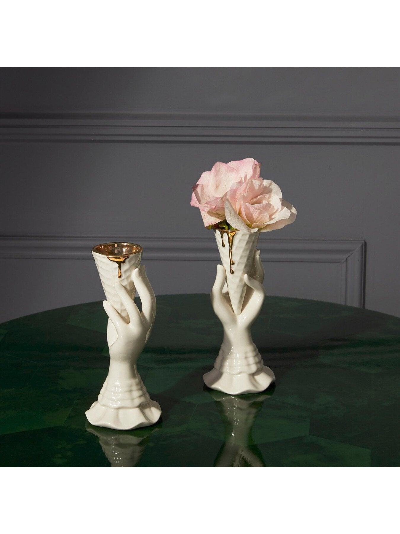 Gilded I-Scream Vase