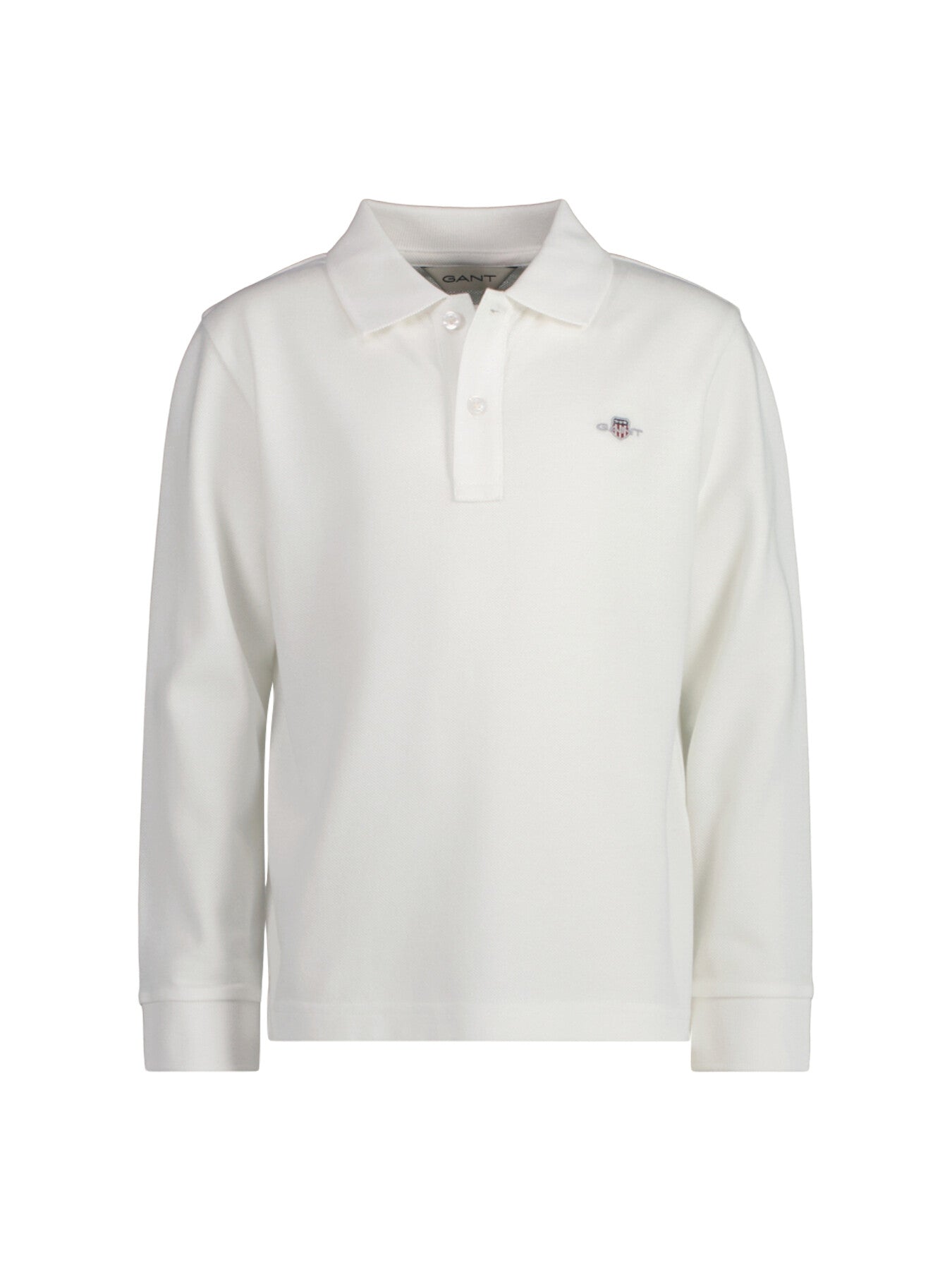 Kids Shield Long Sleeve Piqué Polo Shirt