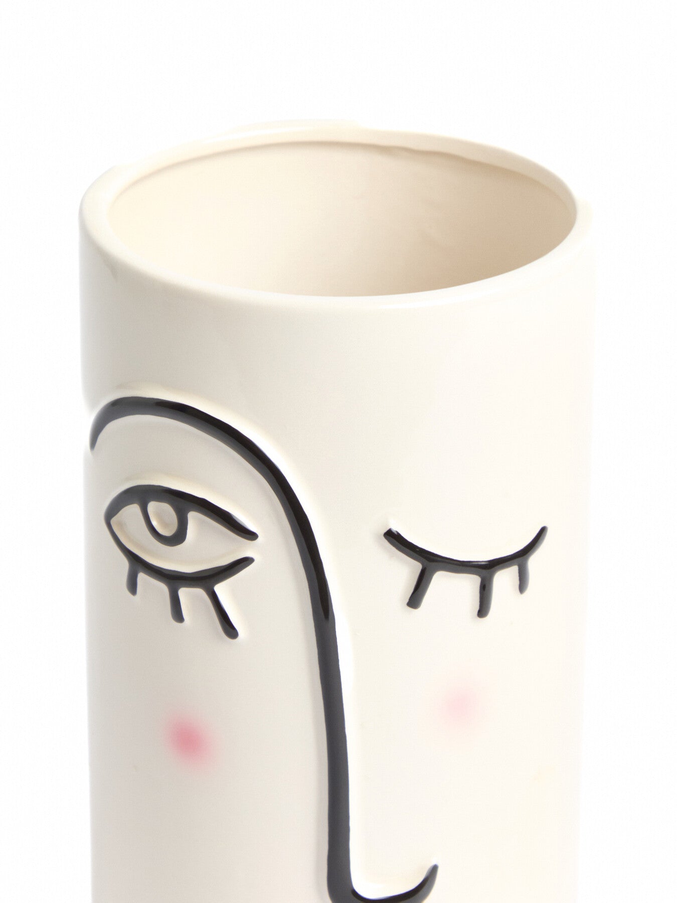 Cylindrical Face Vase