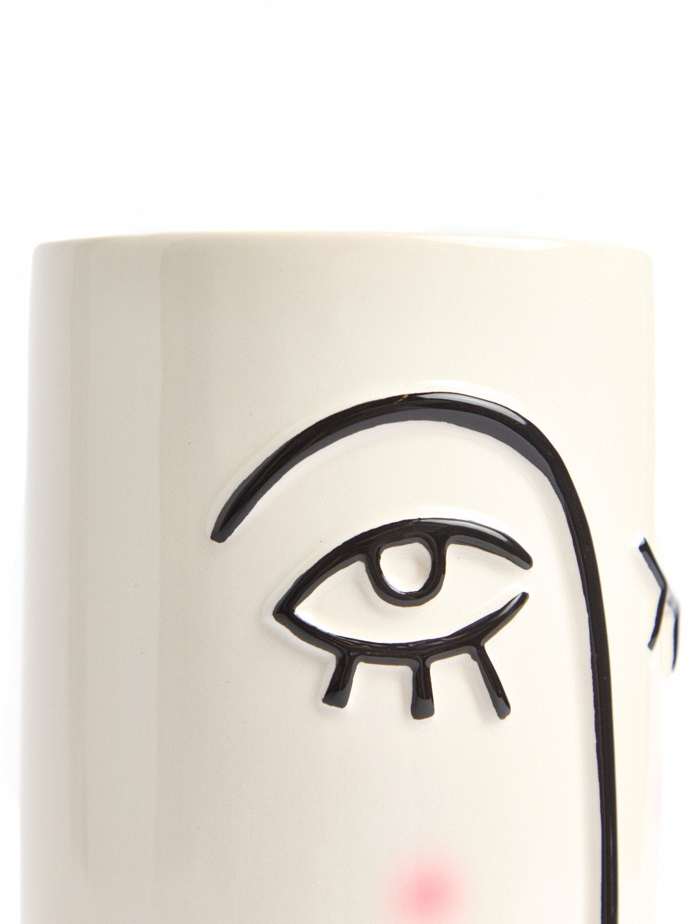 Cylindrical Face Vase