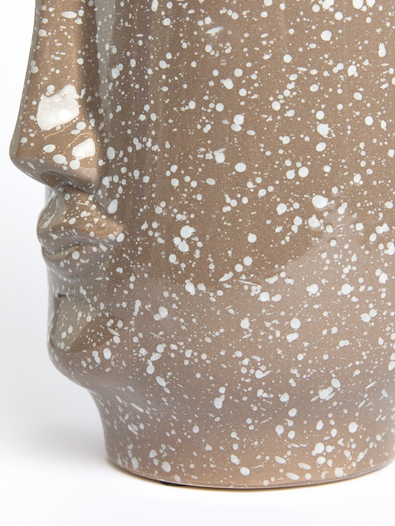 Grey Speckle Face Vase