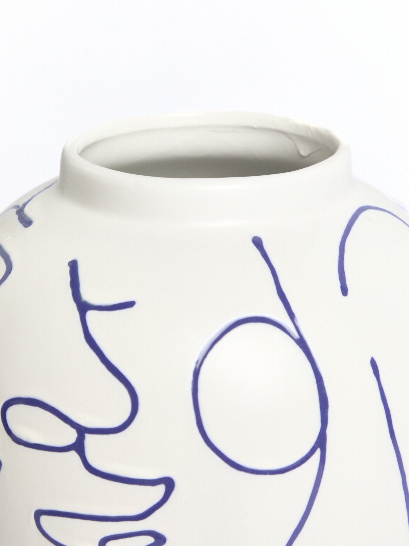 Hand Painted Faces Ceramic Temple Jar