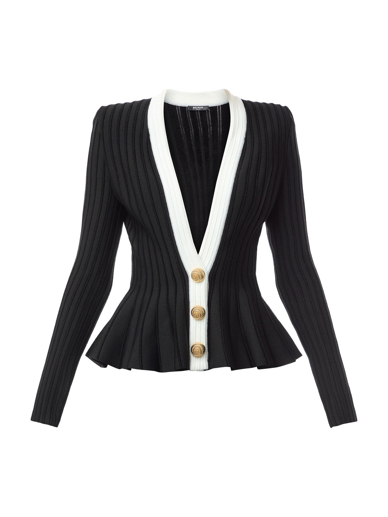 V-Neck Velvet Knit Jacket