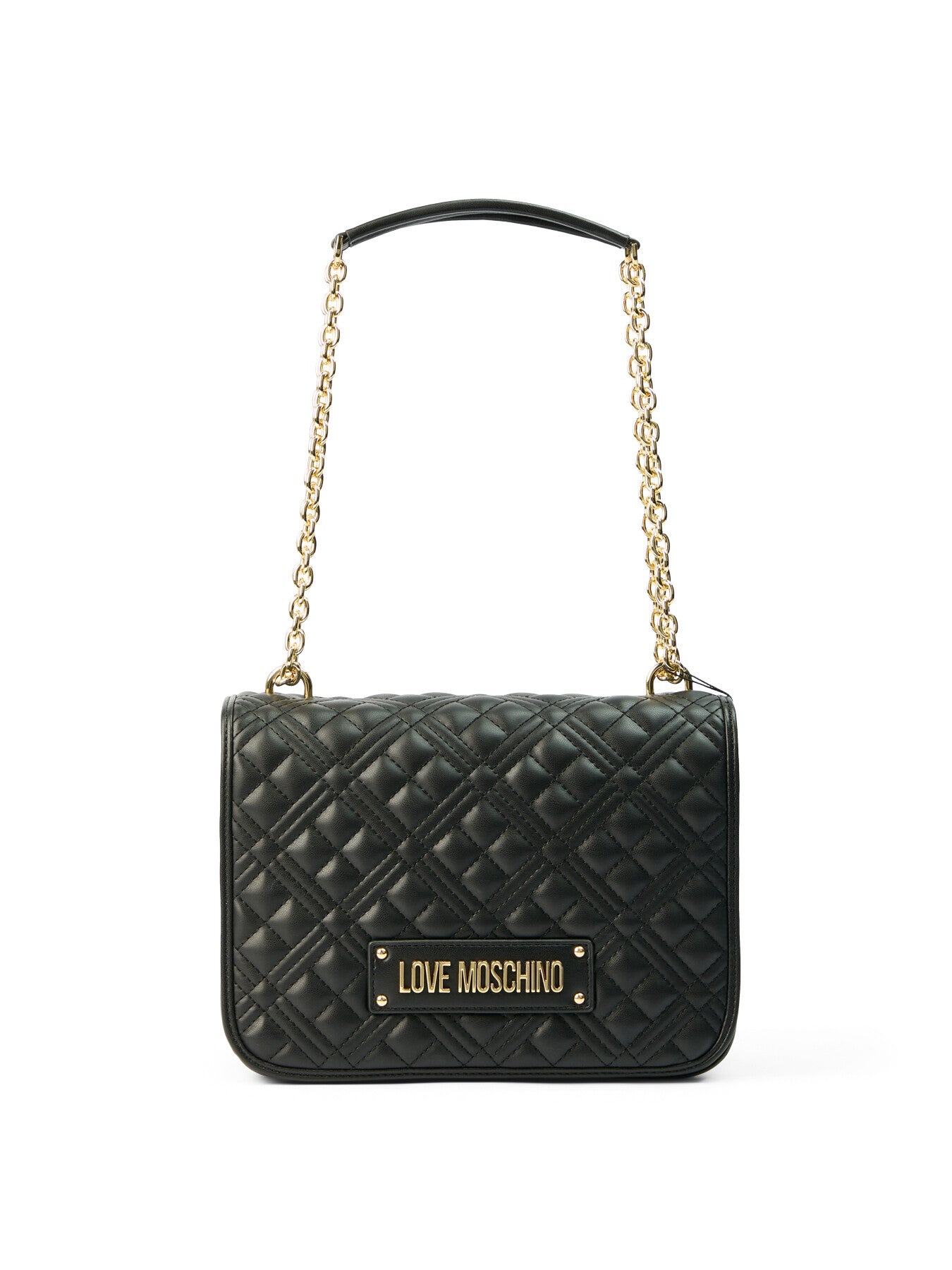 Quilted Shoulder Bag with Chain Strap