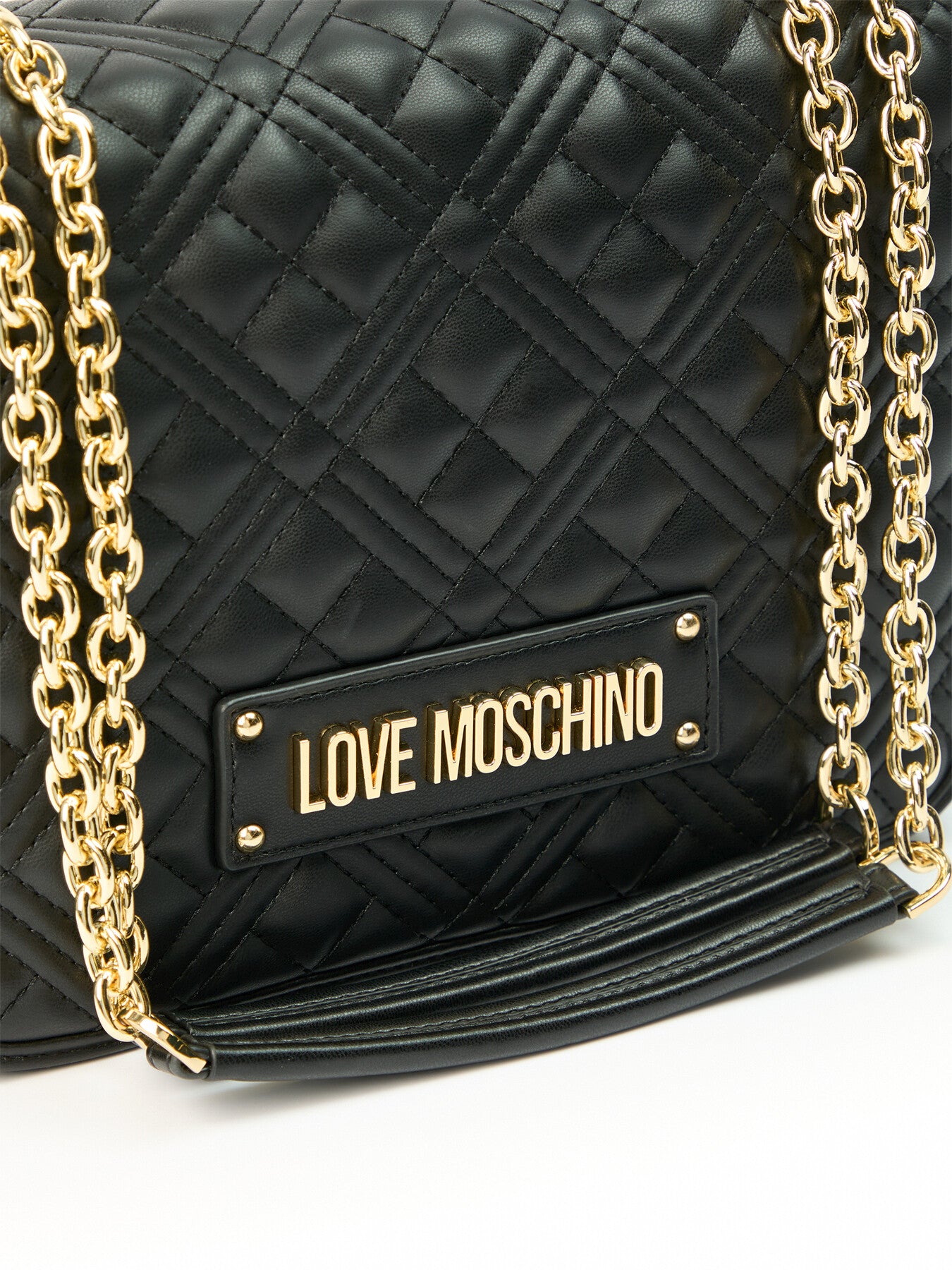 Quilted Shoulder Bag with Chain Strap