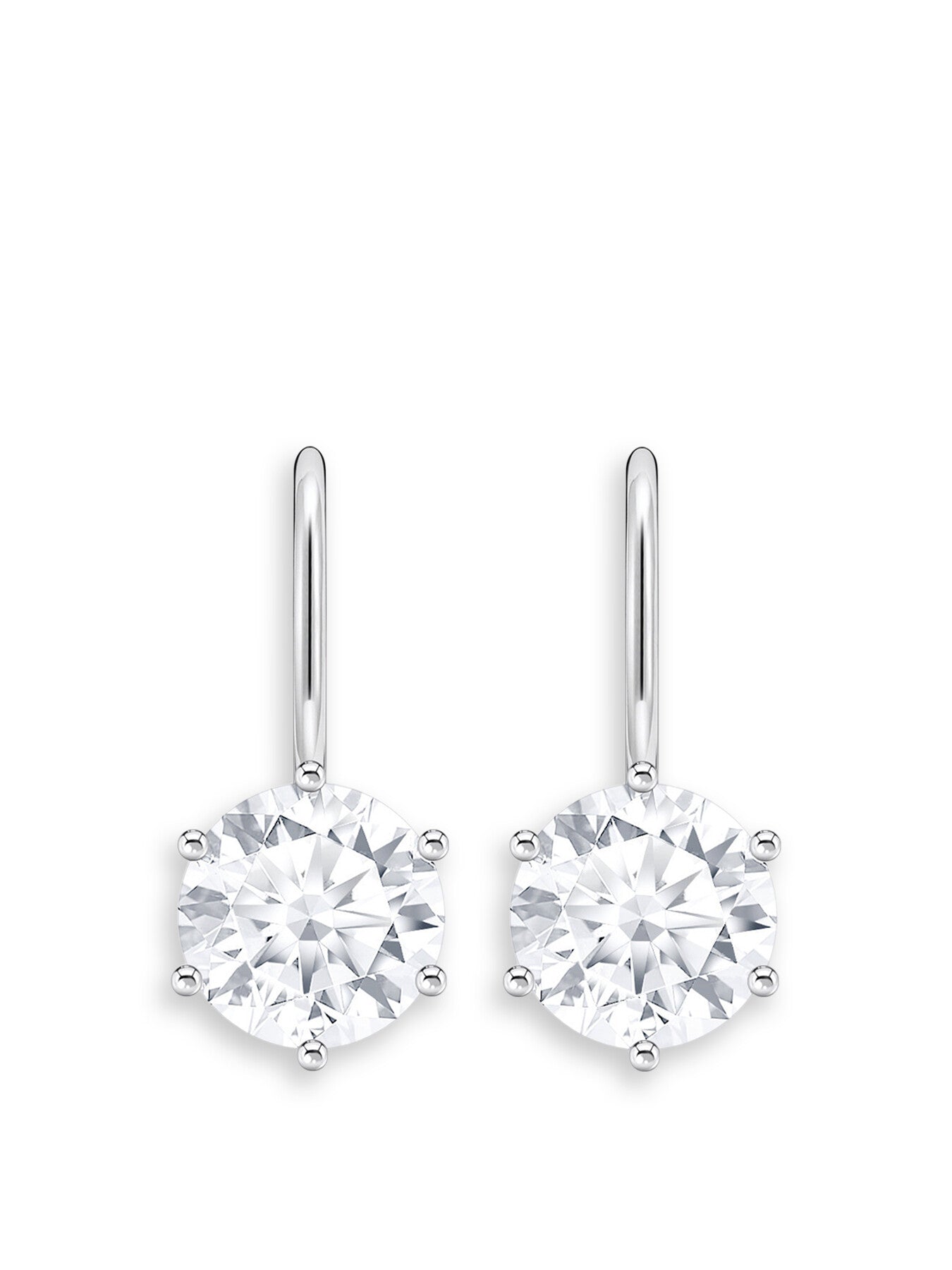Hexagon Crystal Drop Earrings