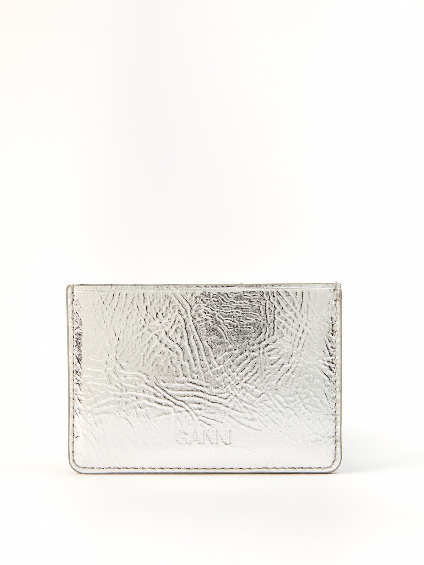 Ganni Bou Card Holder Metallic