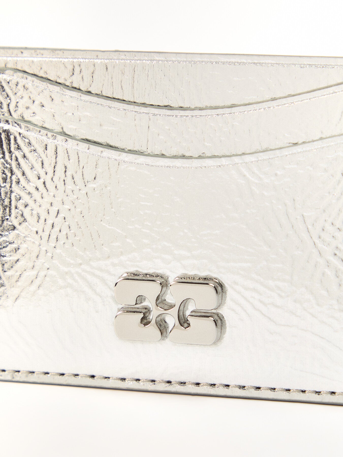Ganni Bou Card Holder Metallic