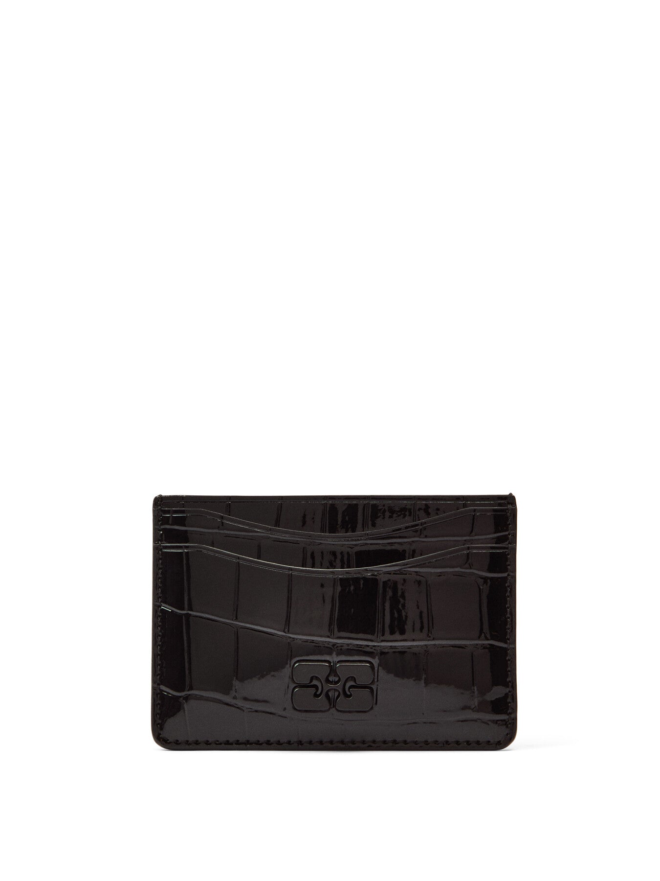 Ganni Bou Croco Patent Card Holder