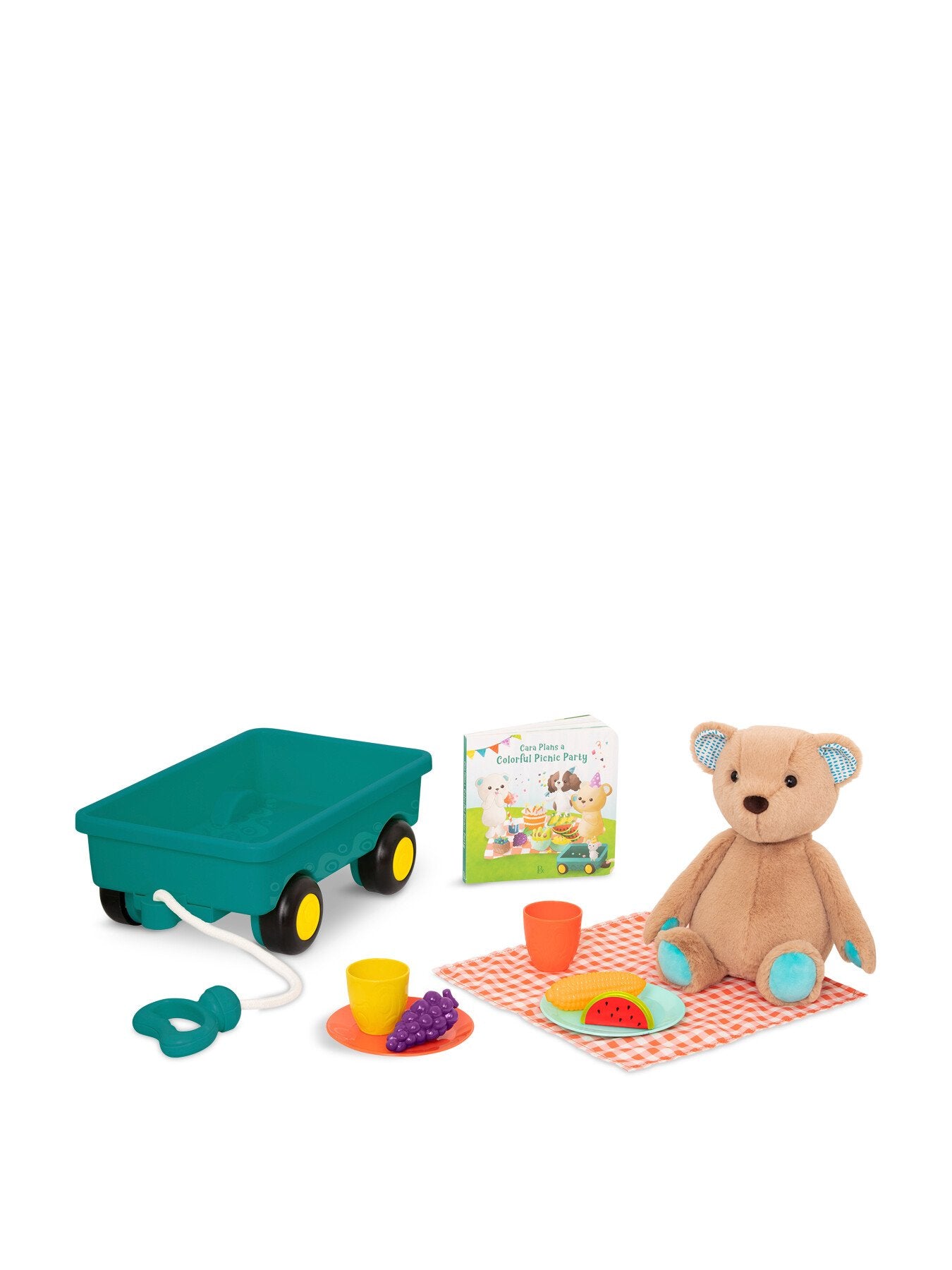B Classic Plush Bear Book Deluxe Picnic Set