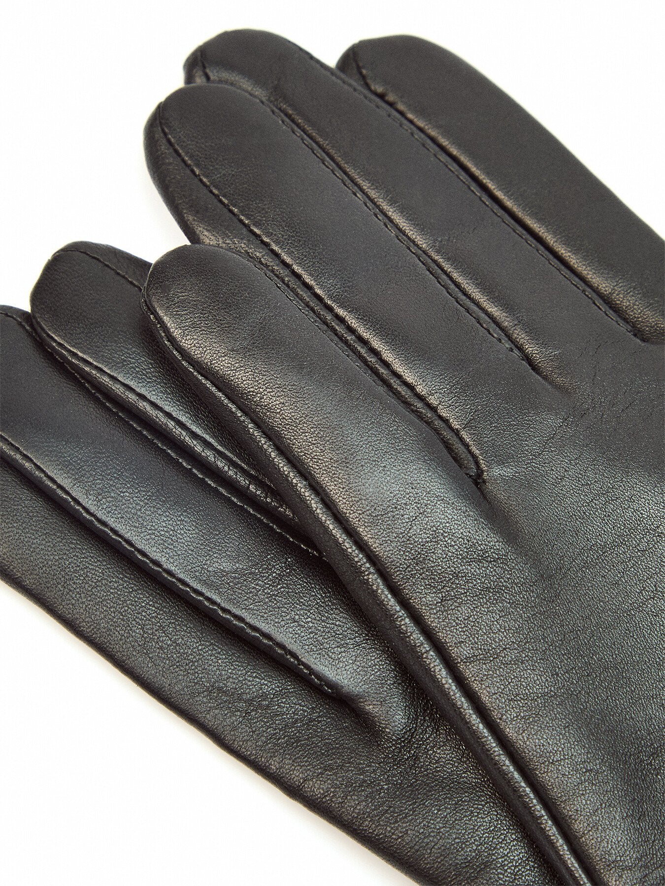 Maya Women’s Lined Leather Gloves with Ponyskin Leopard Print Cuffs