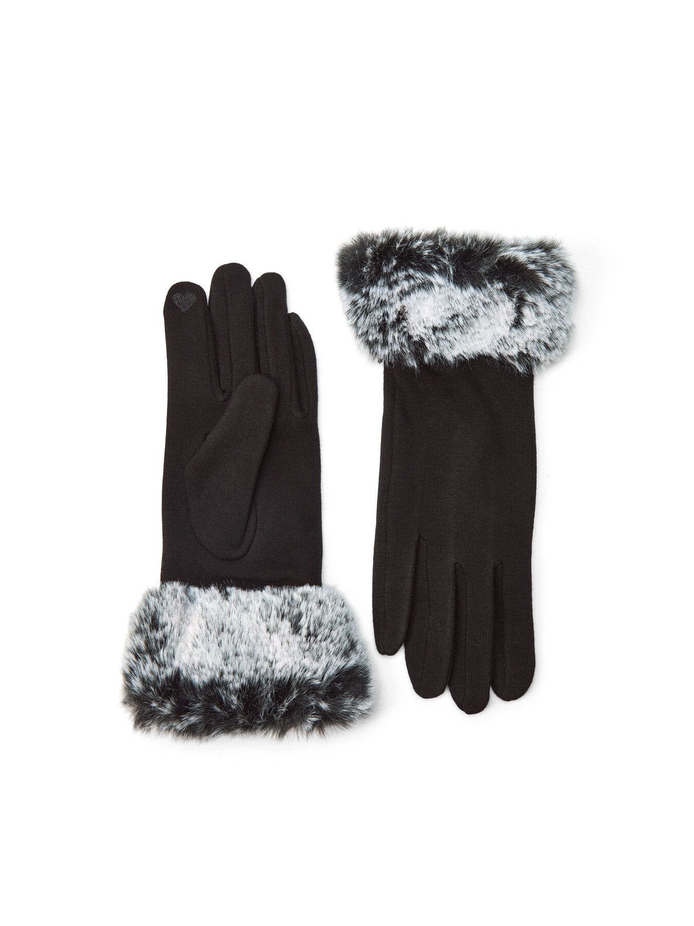 Touchscreen Thermal Gloves with Faux Fur Cuffs