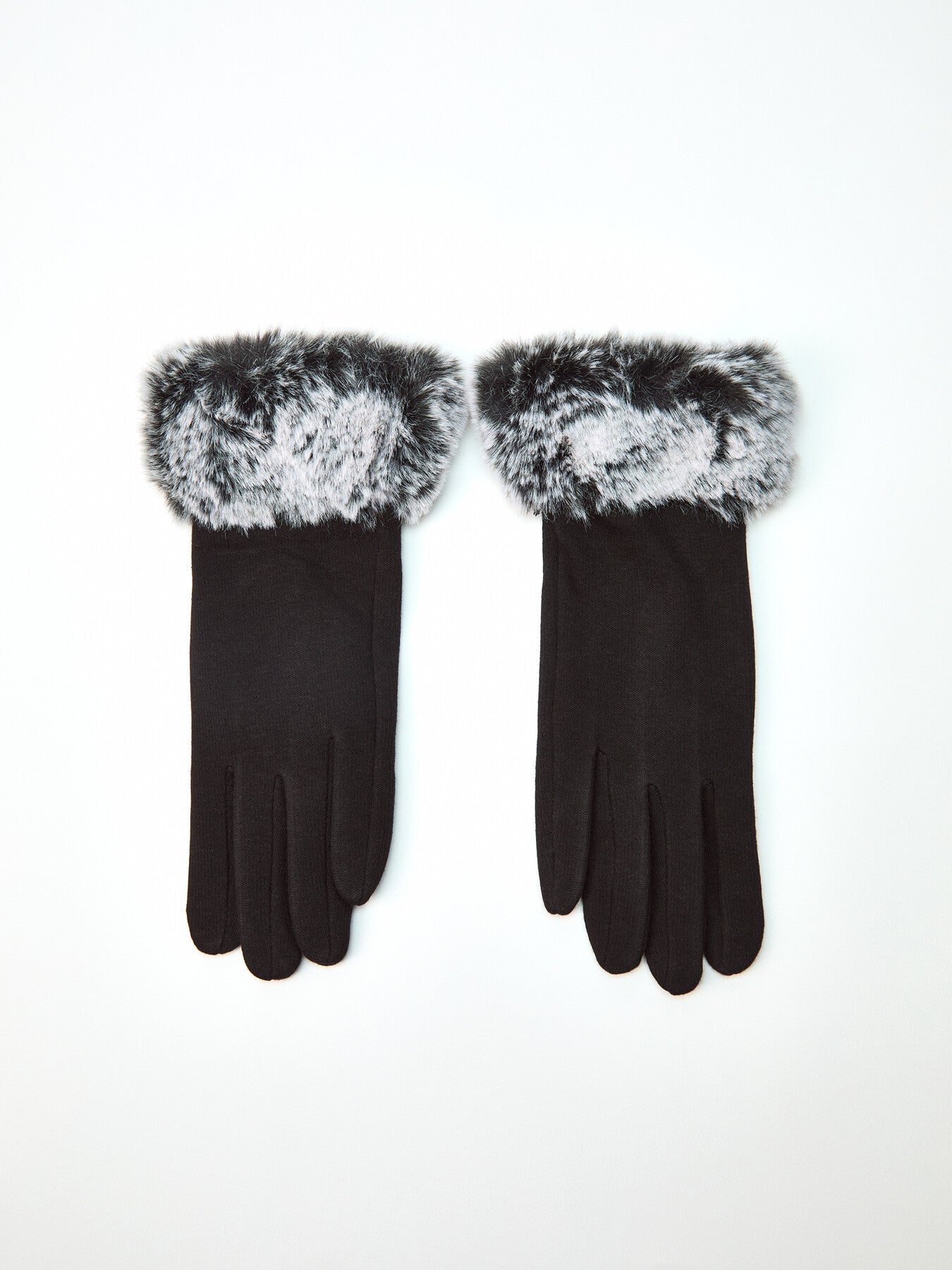 Touchscreen Thermal Gloves with Faux Fur Cuffs