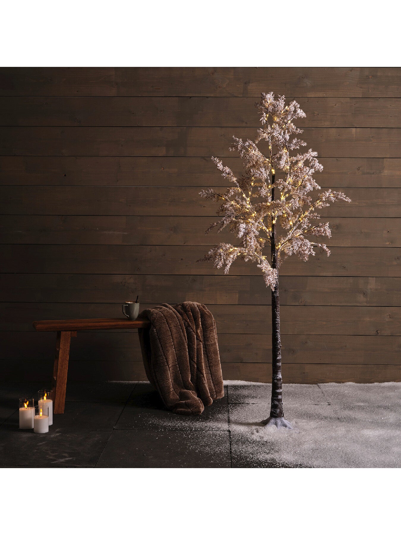 Micro LED tree gb white flower steady outdoor