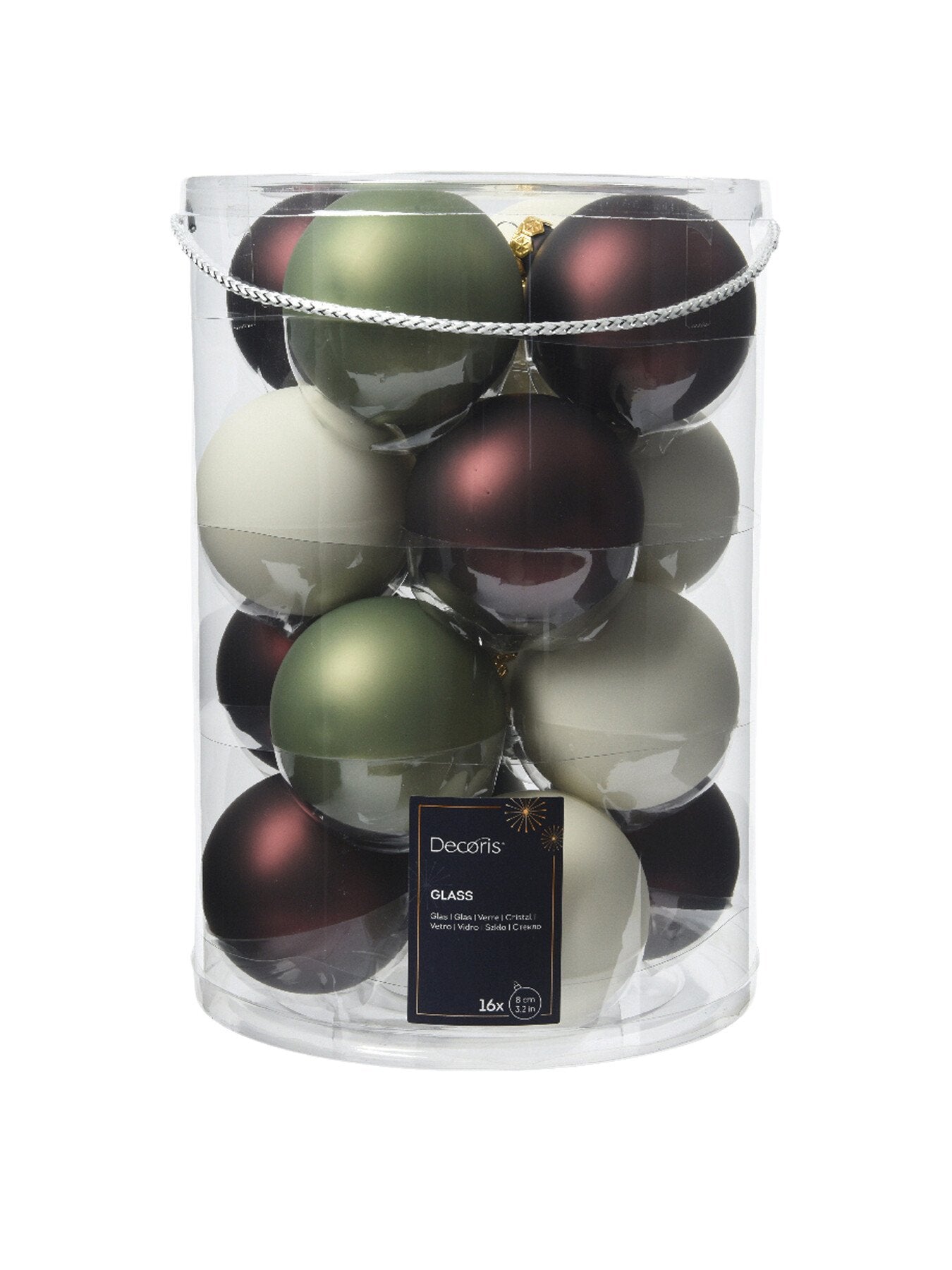 Baubles Glass Matt Mix
