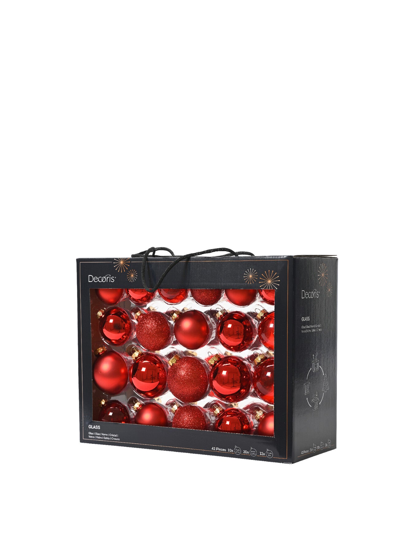 Baubles Glass Shiny Matt Glitter Transparent Mix