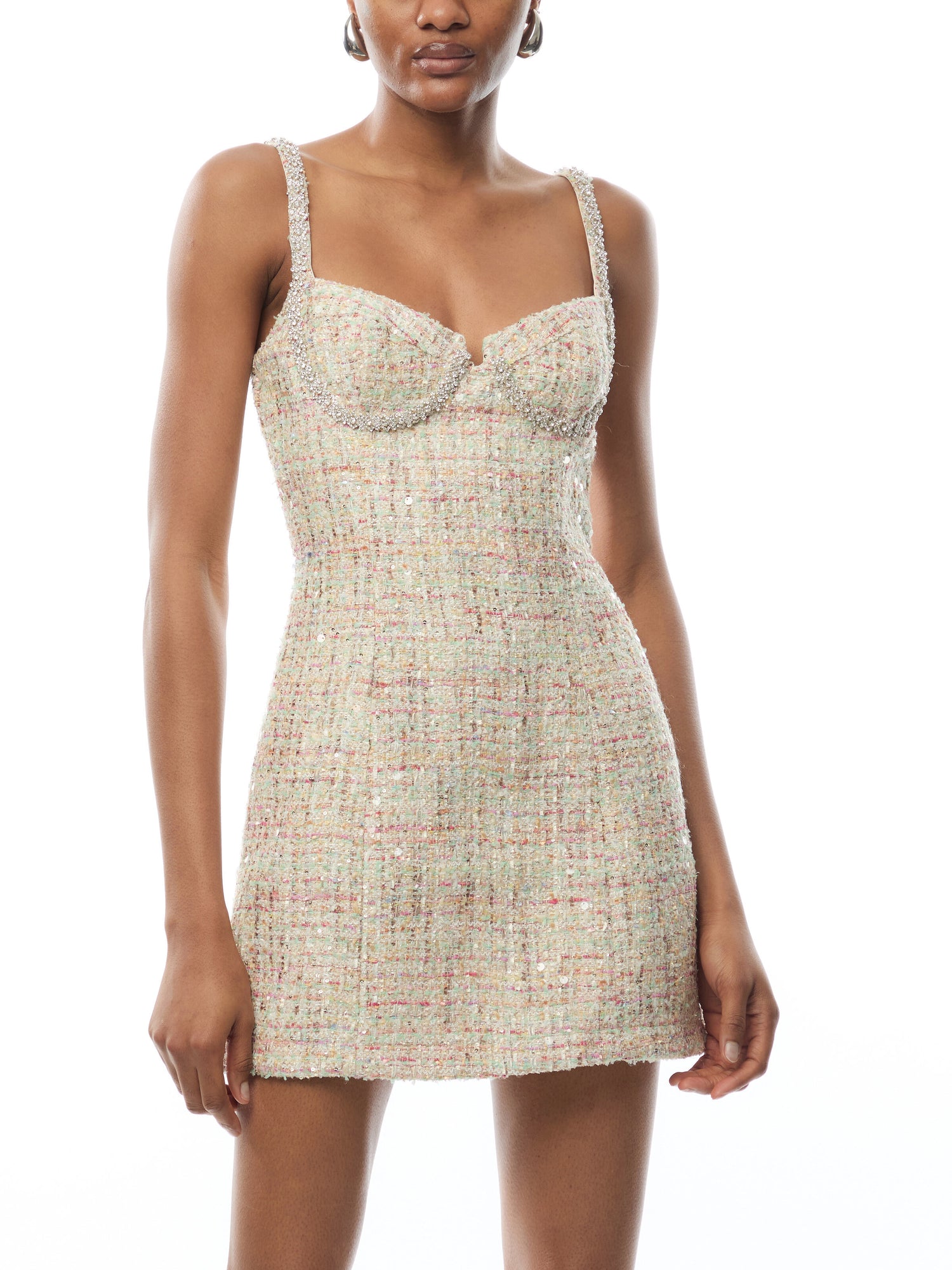 Pastel Boucle Mini Dress