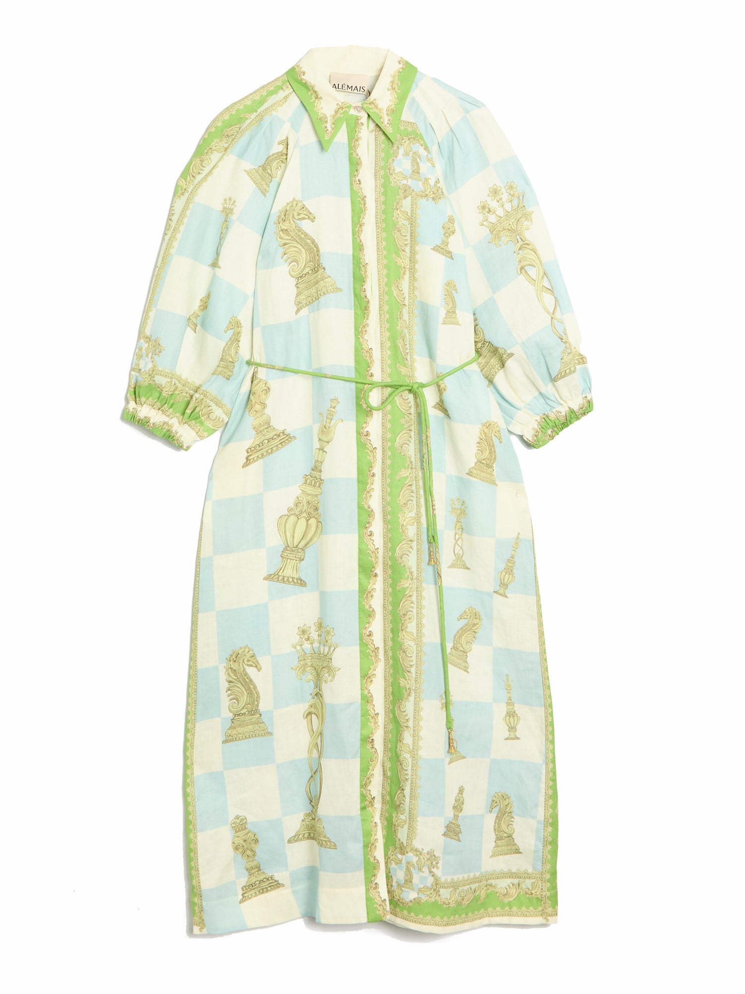 Checkmate Midi Linen Dress